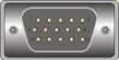High Density - DB15 (HD15), Some pins may not be present.